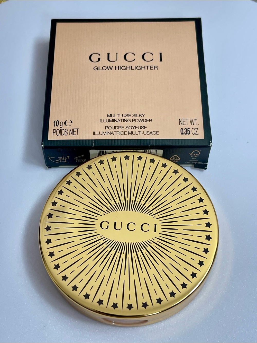 NIB Gucci Glow Highlighter 04 Opal Pink 10g